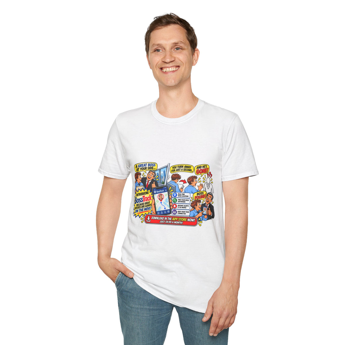 Funny Boss Tracker T-Shirt