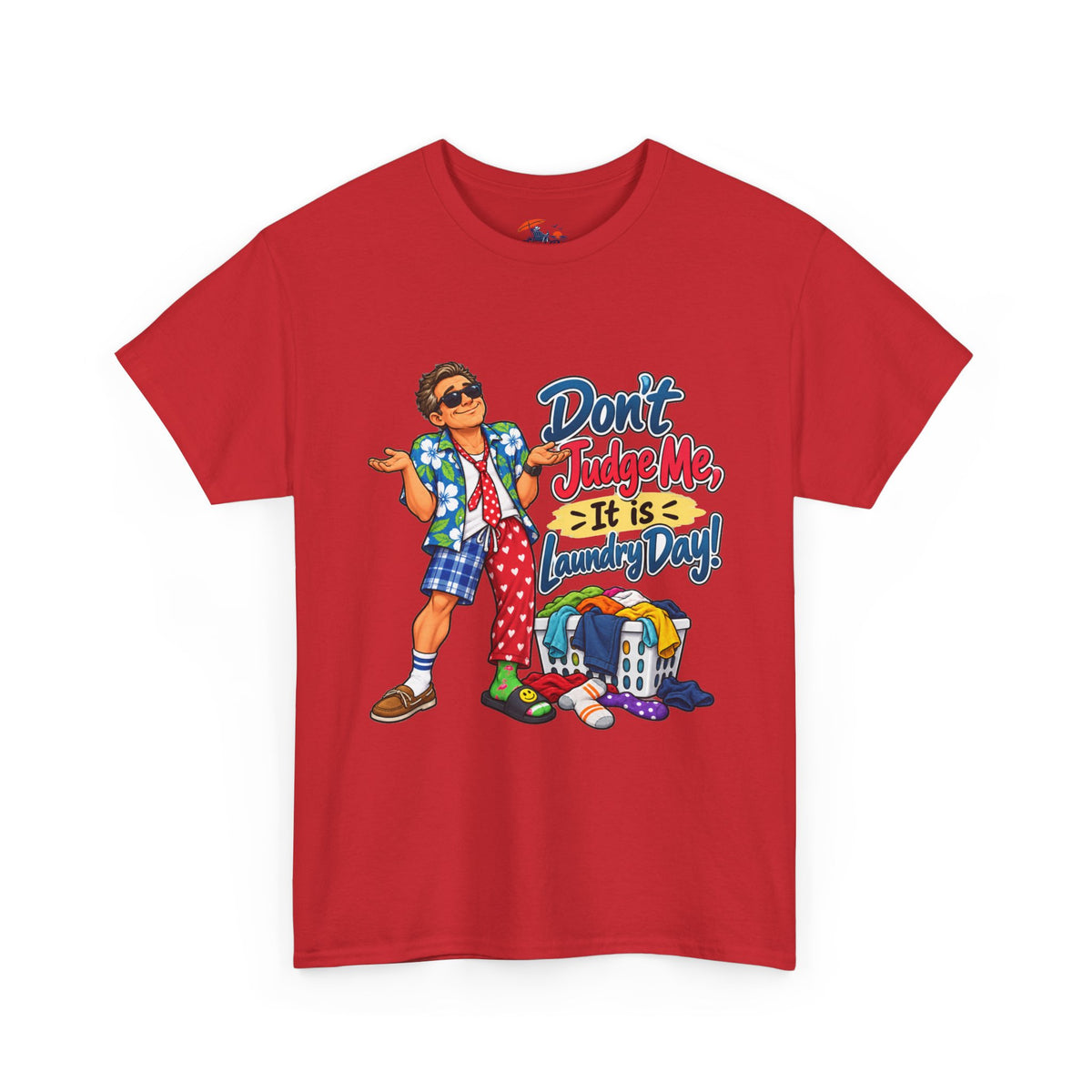 Laundry Day T‑Shirt — "Don't Judge Me, It’s Laundry Day!" Casual Graphic Tee