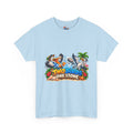 Two Birds One Stone Tropical Beach Graphic Tee