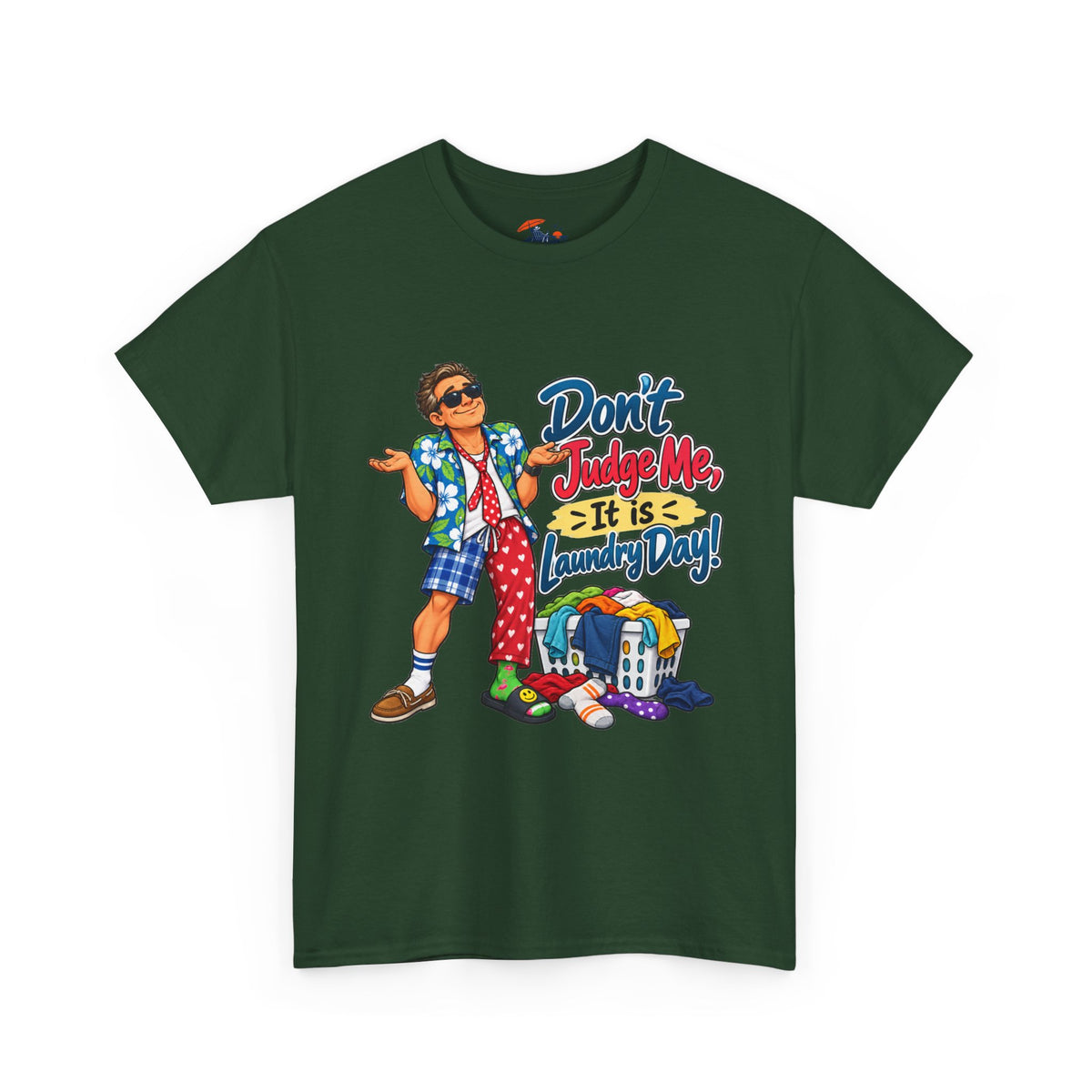 Laundry Day T‑Shirt — "Don't Judge Me, It’s Laundry Day!" Casual Graphic Tee
