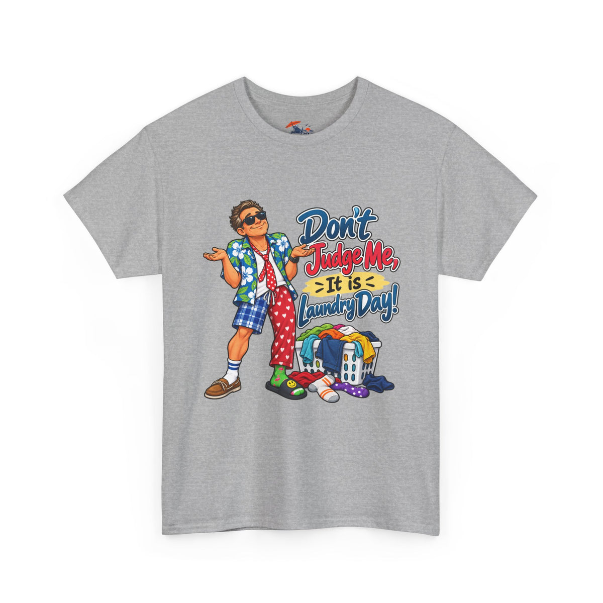 Laundry Day T‑Shirt — "Don't Judge Me, It’s Laundry Day!" Casual Graphic Tee