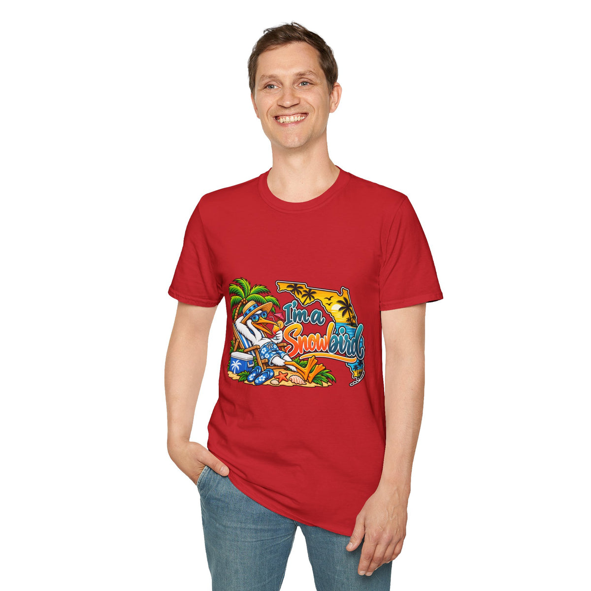 T-Shirt — 'I'm a Snowbird' Tropical Beach Graphic Tee