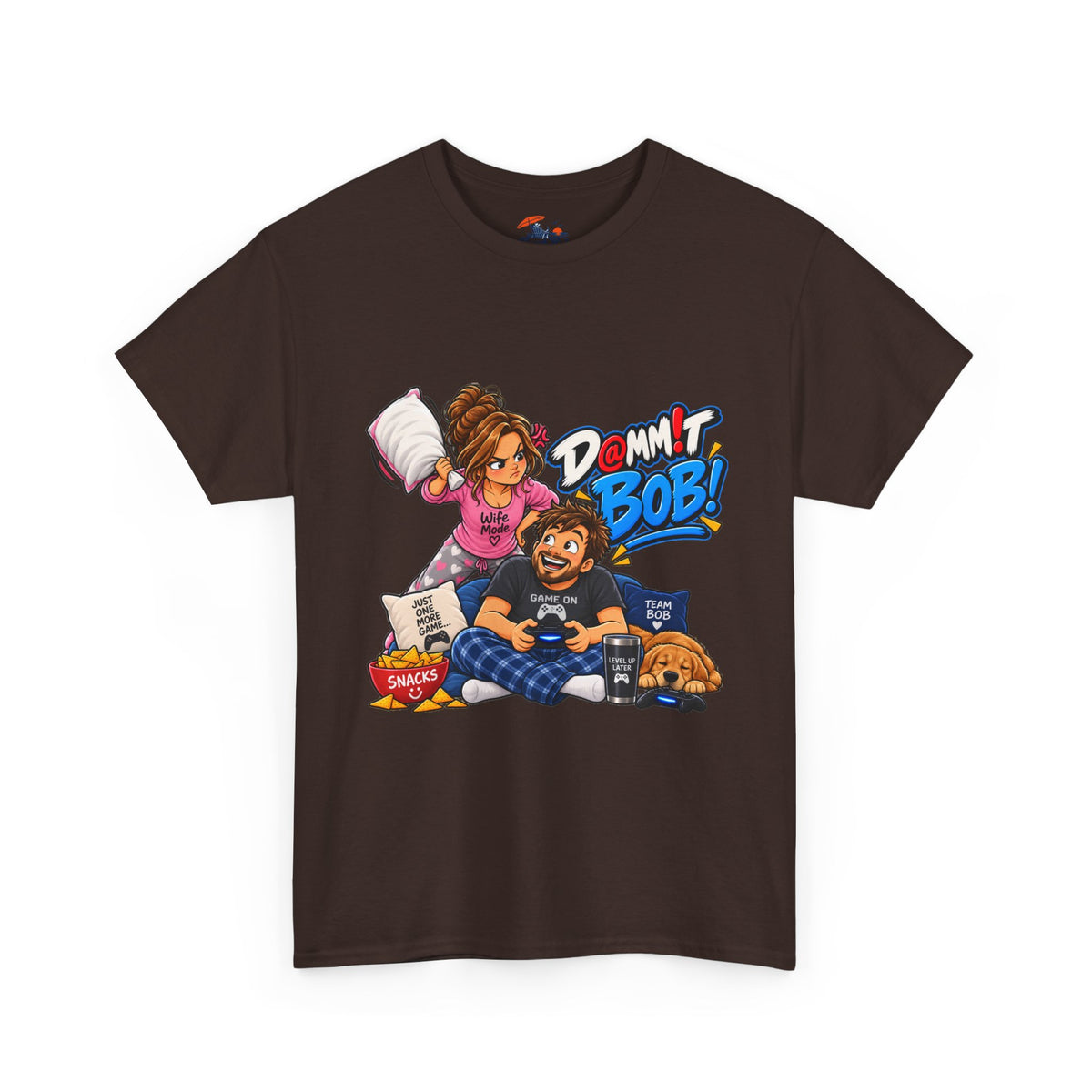 “Damn It Bob!” Couple Gaming Pillow Fight T-Shirt
