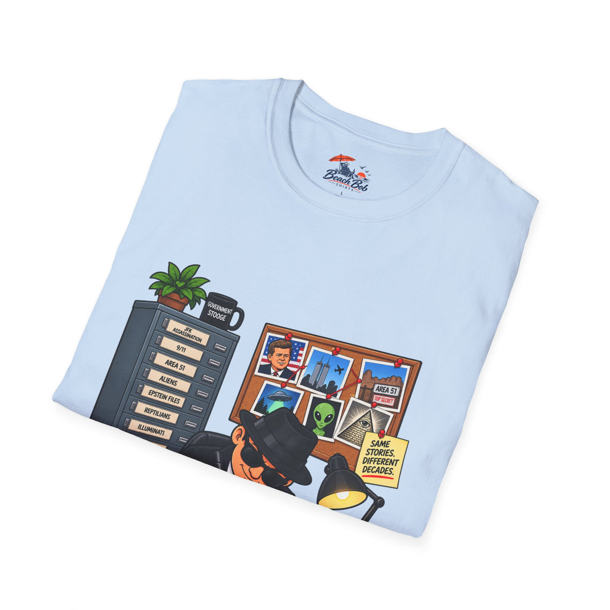 'Just Redact Everything' Conspiracy Theory Graphic T-Shirt