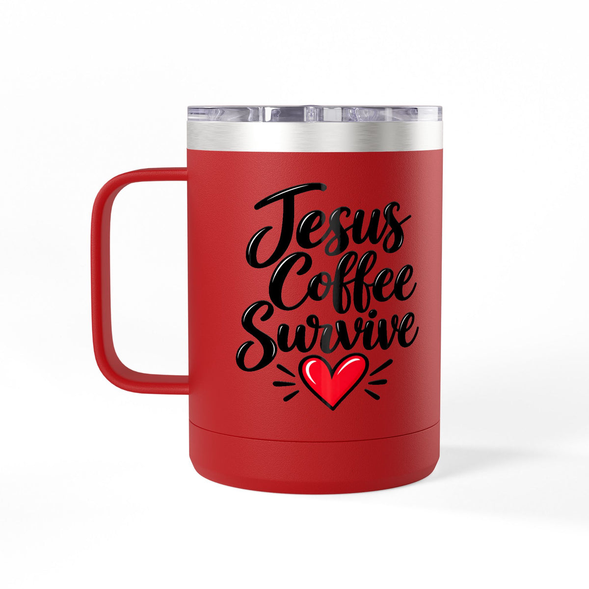 Coffee Tumbler – “I Go to Church… I Don’t Know Where the Little Demons Came From” Funny Mom Travel Mug, 15oz