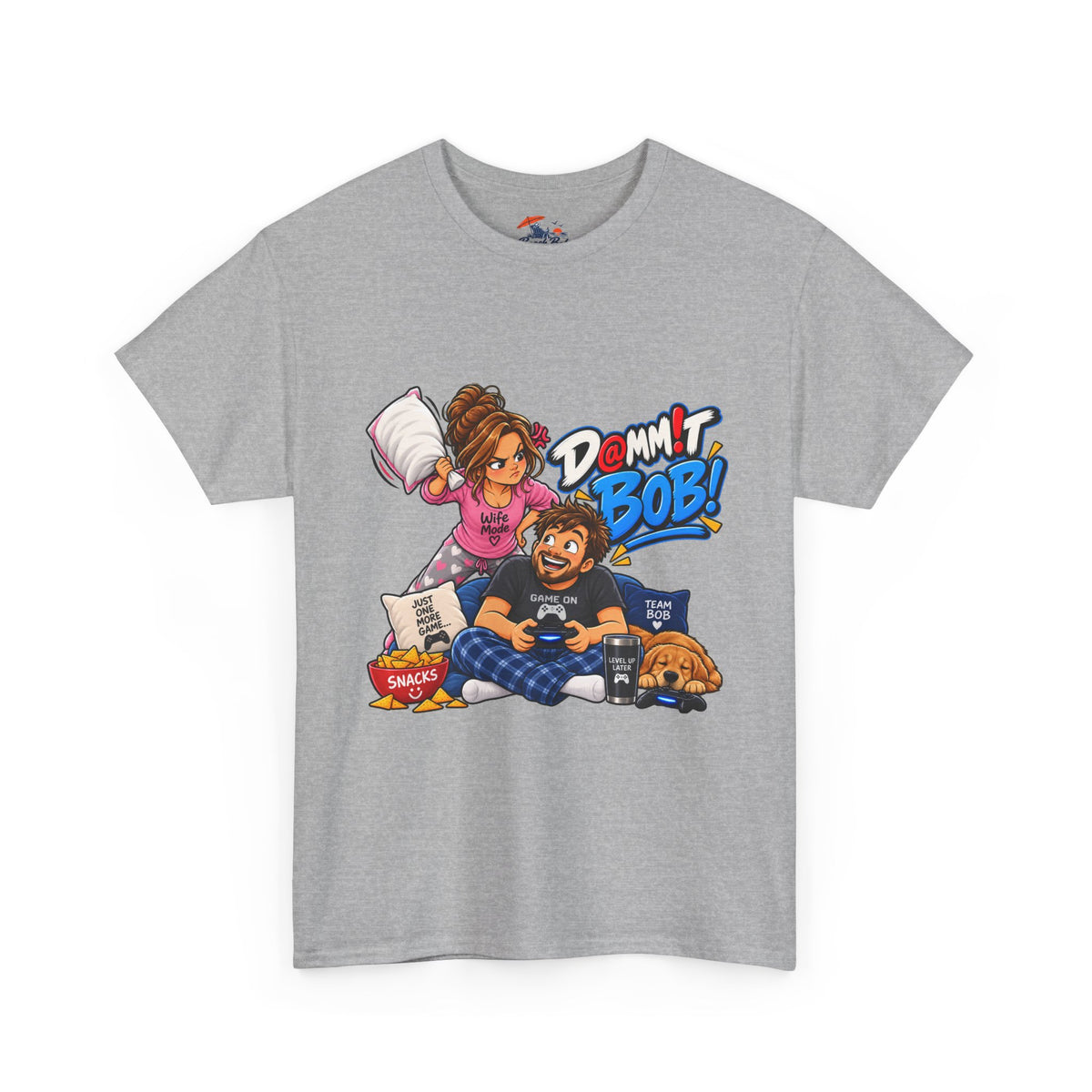 “Damn It Bob!” Couple Gaming Pillow Fight T-Shirt