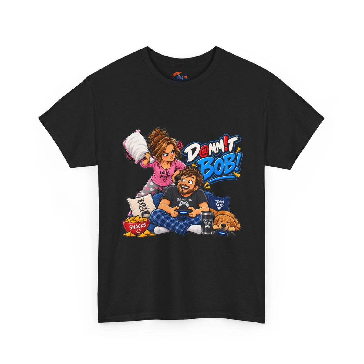 “Damn It Bob!” Couple Gaming Pillow Fight T-Shirt