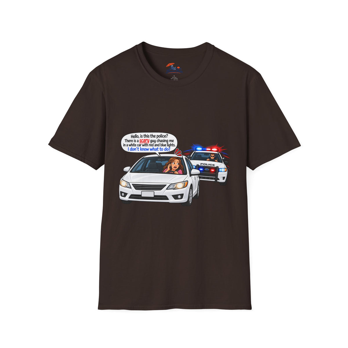 Funny Police Pull-Over Graphic Tee