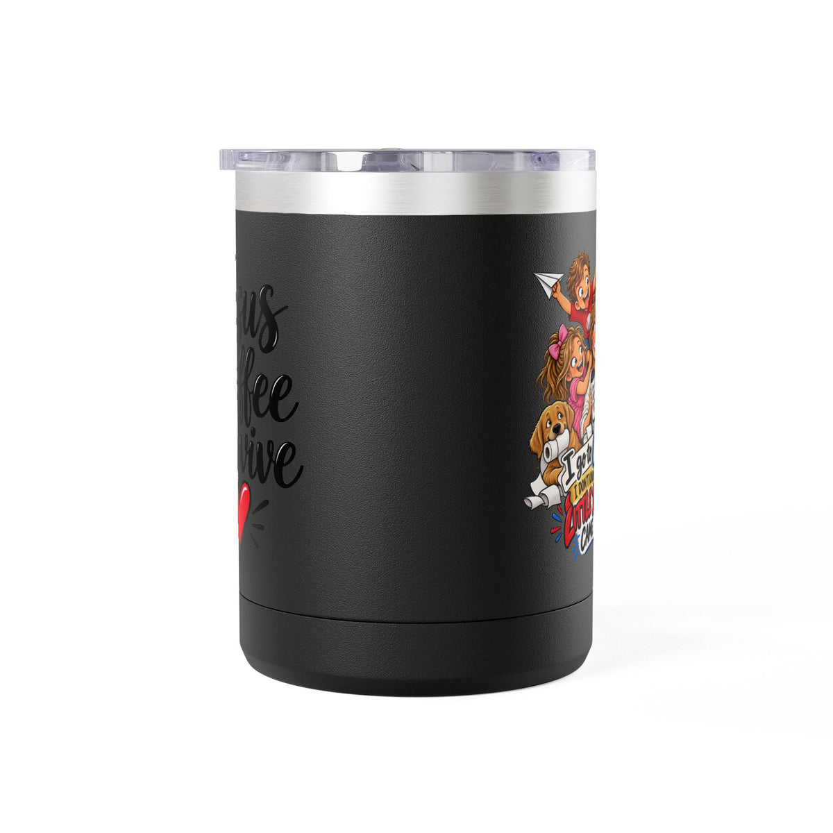 Coffee Tumbler – “I Go to Church… I Don’t Know Where the Little Demons Came From” Funny Mom Travel Mug, 15oz