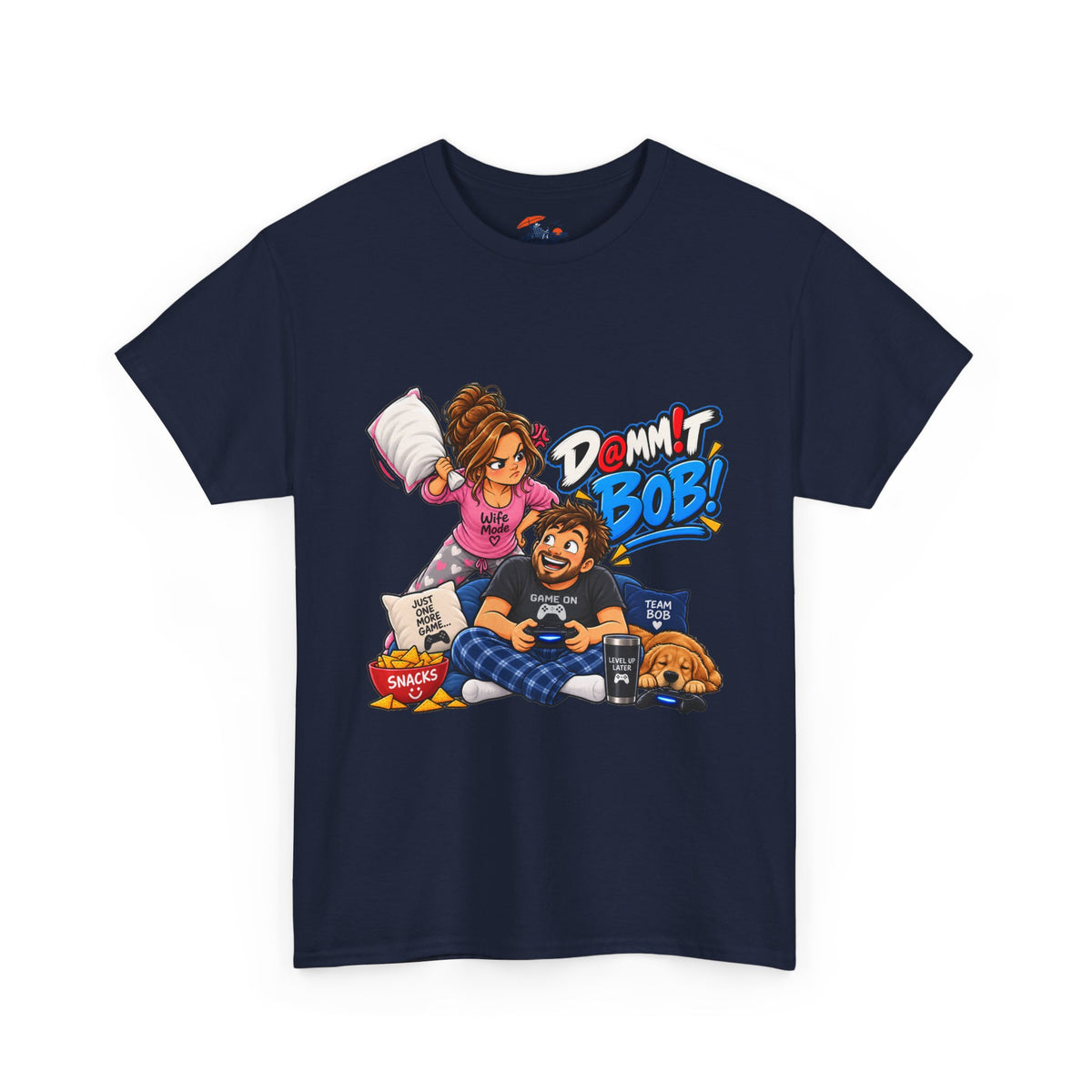 “Damn It Bob!” Couple Gaming Pillow Fight T-Shirt