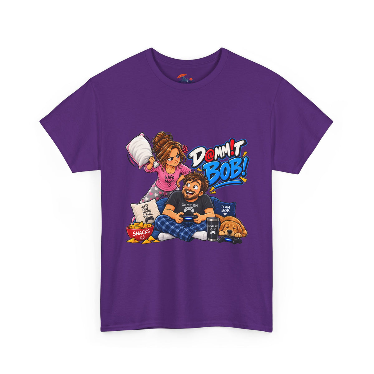 “Damn It Bob!” Couple Gaming Pillow Fight T-Shirt
