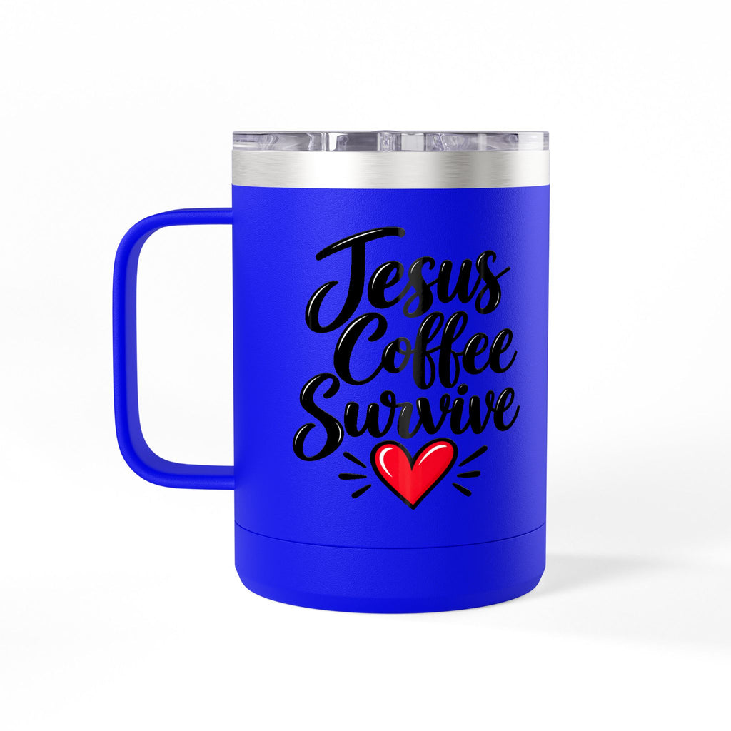 Coffee Tumbler – “I Go to Church… I Don’t Know Where the Little Demons Came From” Funny Mom Travel Mug, 15oz