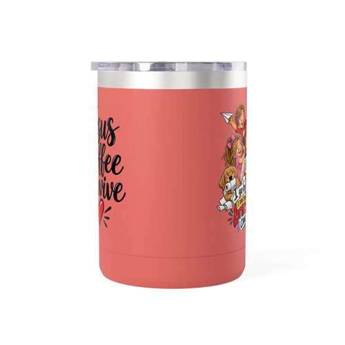 Coffee Tumbler – “I Go to Church… I Don’t Know Where the Little Demons Came From” Funny Mom Travel Mug, 15oz