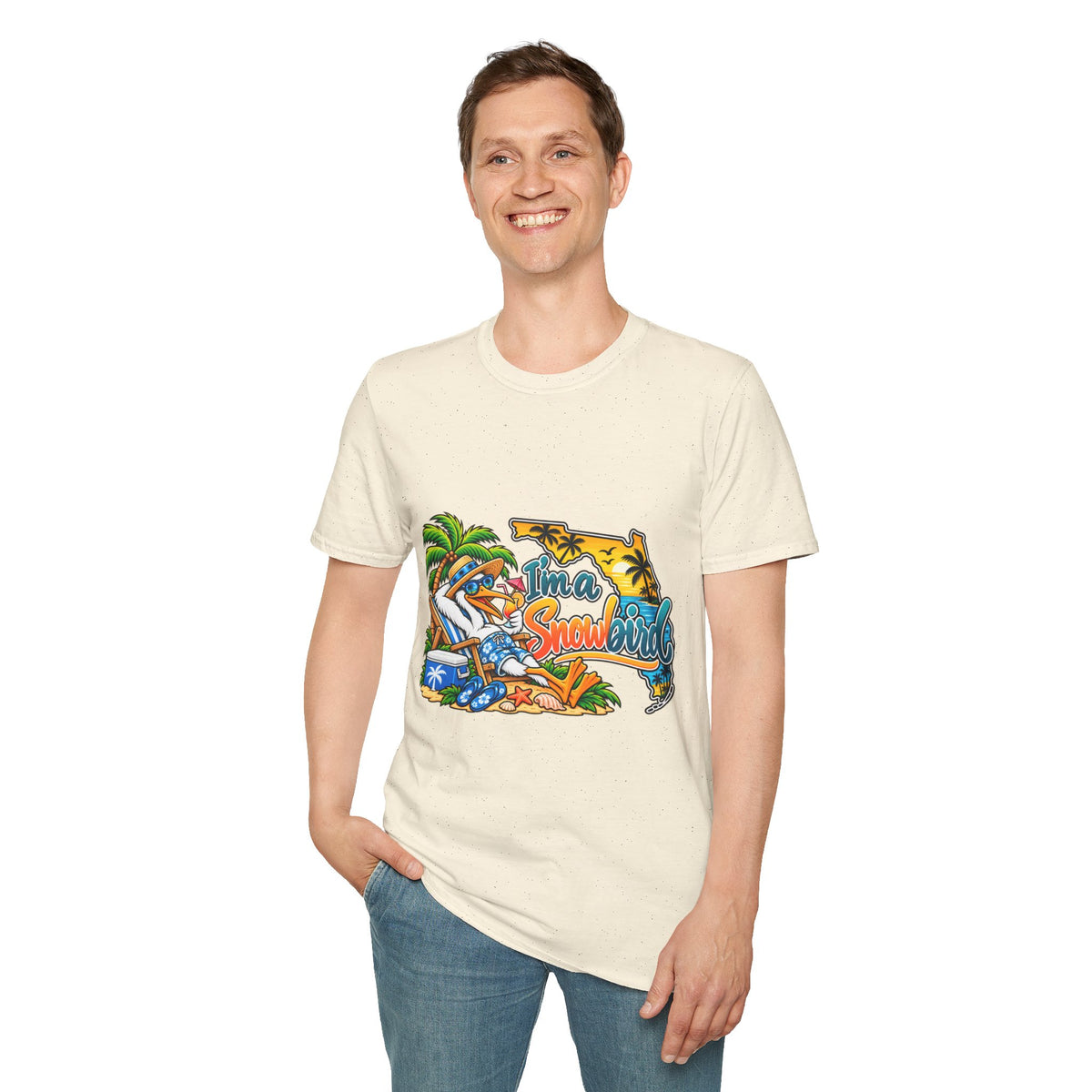 T-Shirt — 'I'm a Snowbird' Tropical Beach Graphic Tee