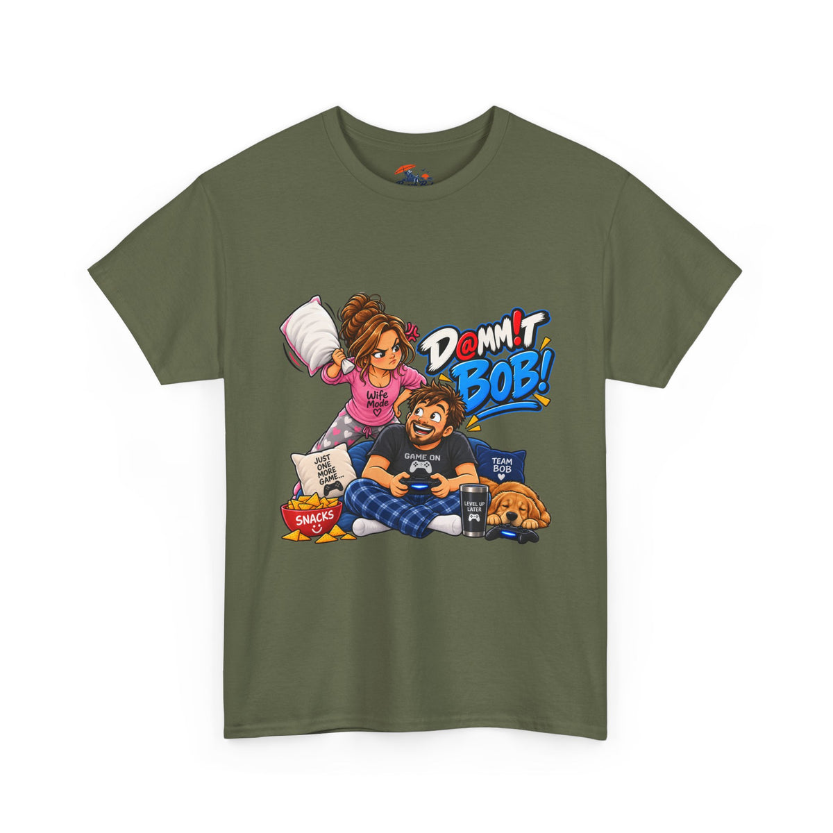 “Damn It Bob!” Couple Gaming Pillow Fight T-Shirt