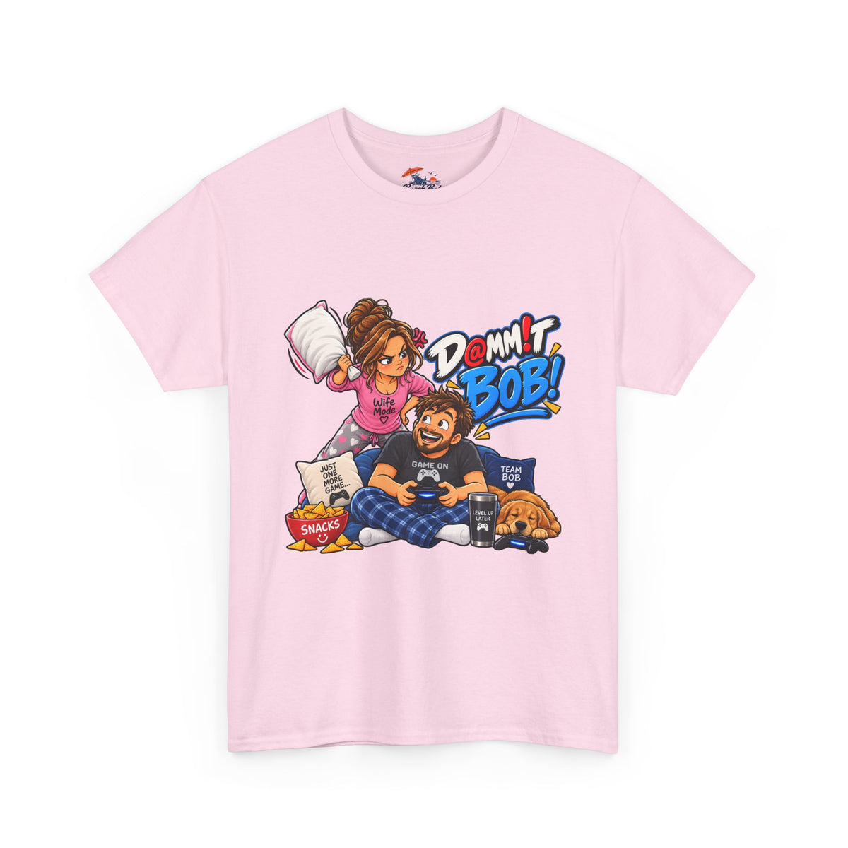 “Damn It Bob!” Couple Gaming Pillow Fight T-Shirt