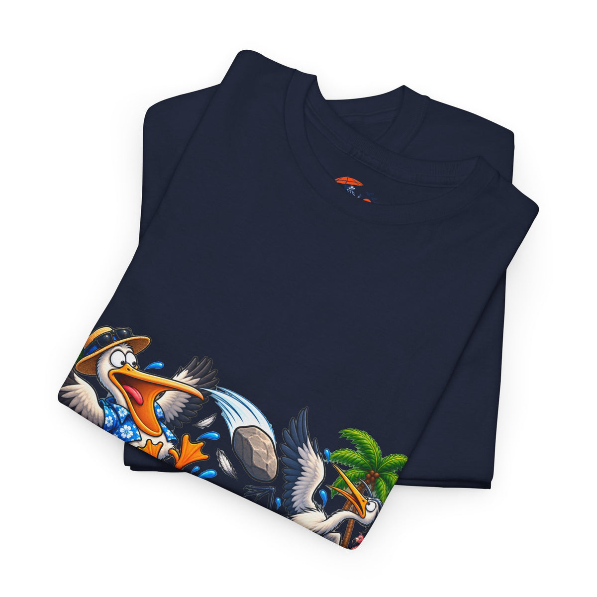 Two Birds One Stone Tropical Beach Graphic Tee