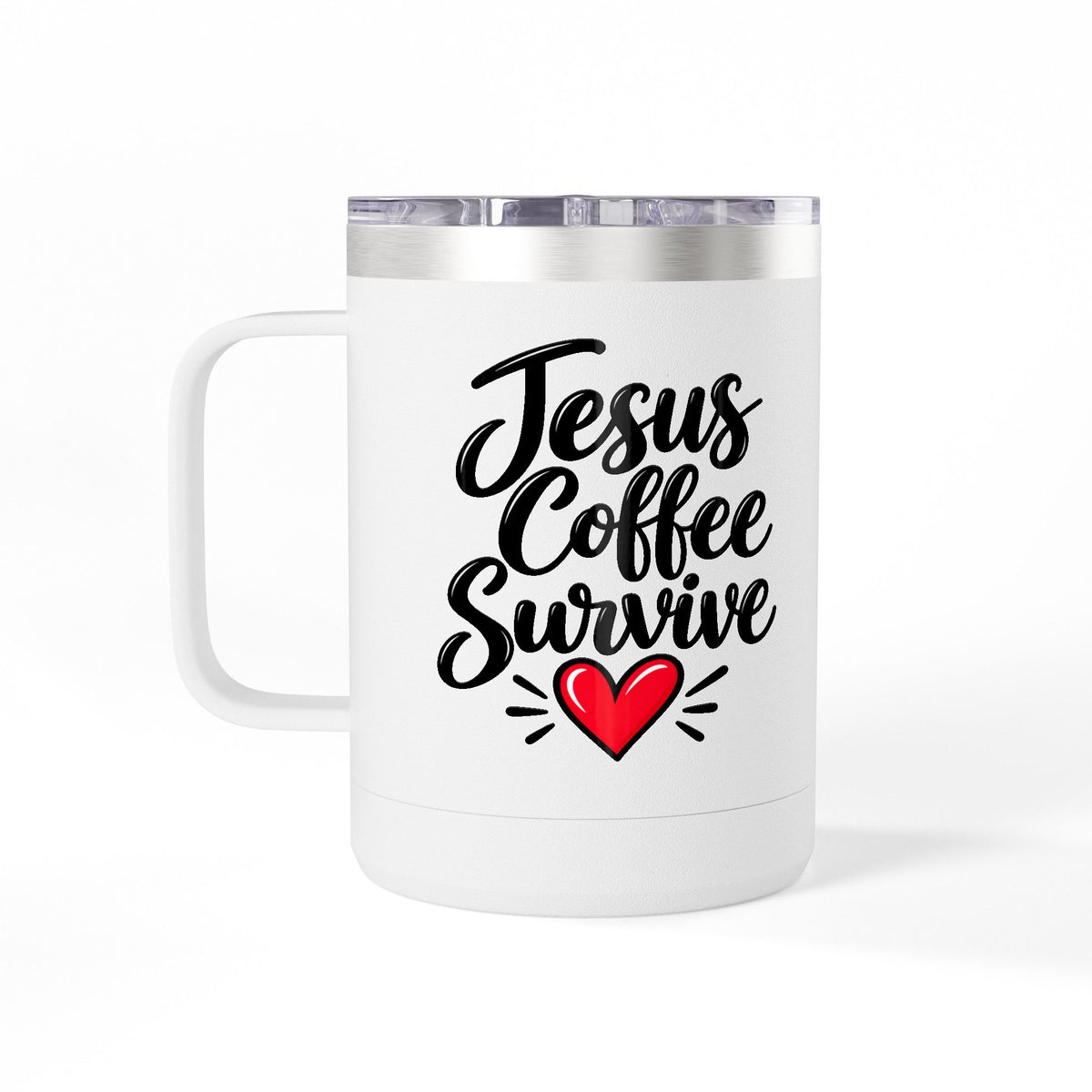 Coffee Tumbler – “I Go to Church… I Don’t Know Where the Little Demons Came From” Funny Mom Travel Mug, 15oz