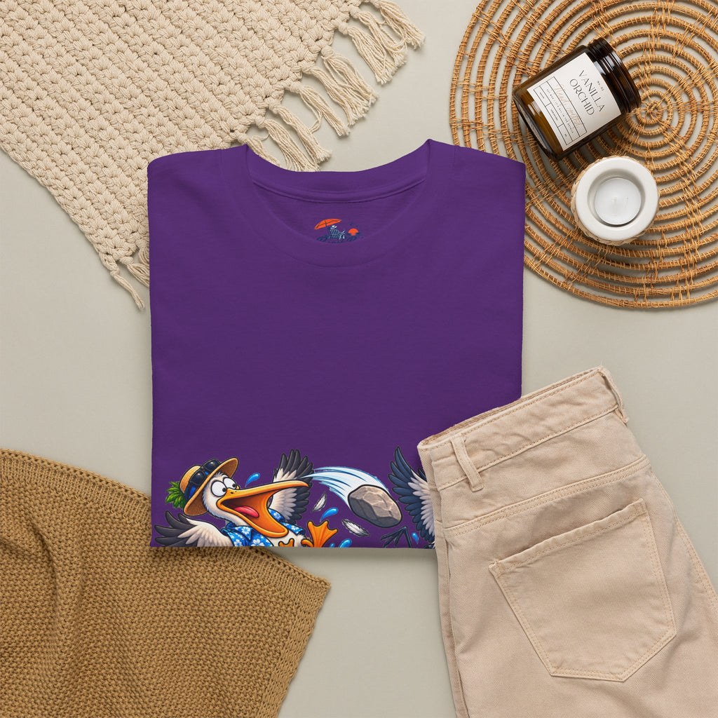 Two Birds One Stone Tropical Beach Graphic Tee