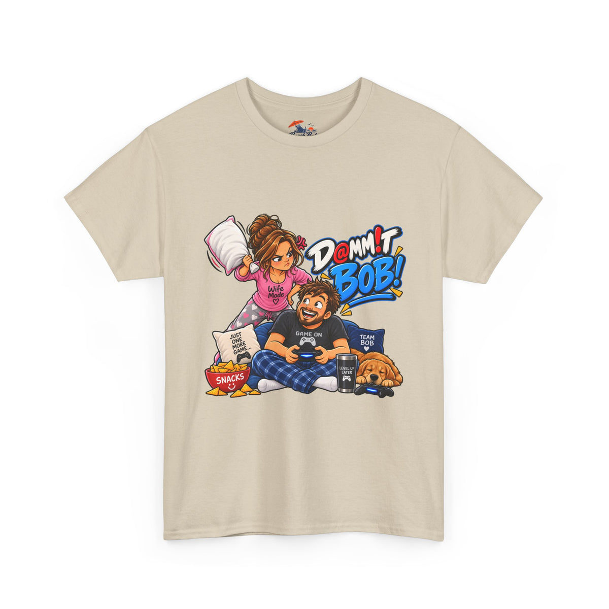 “Damn It Bob!” Couple Gaming Pillow Fight T-Shirt