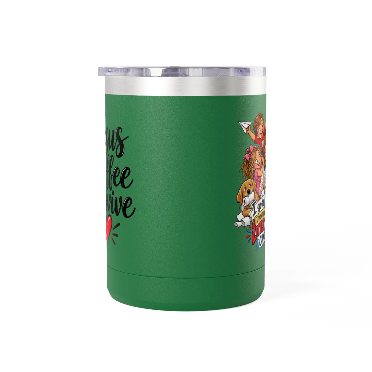 Coffee Tumbler – “I Go to Church… I Don’t Know Where the Little Demons Came From” Funny Mom Travel Mug, 15oz