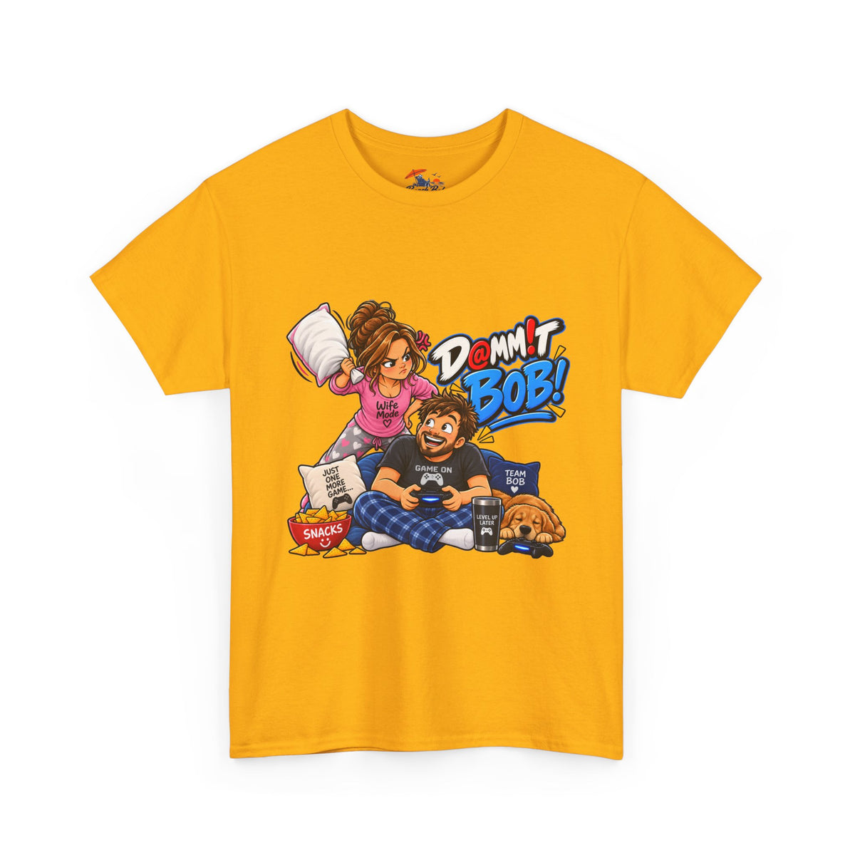 “Damn It Bob!” Couple Gaming Pillow Fight T-Shirt