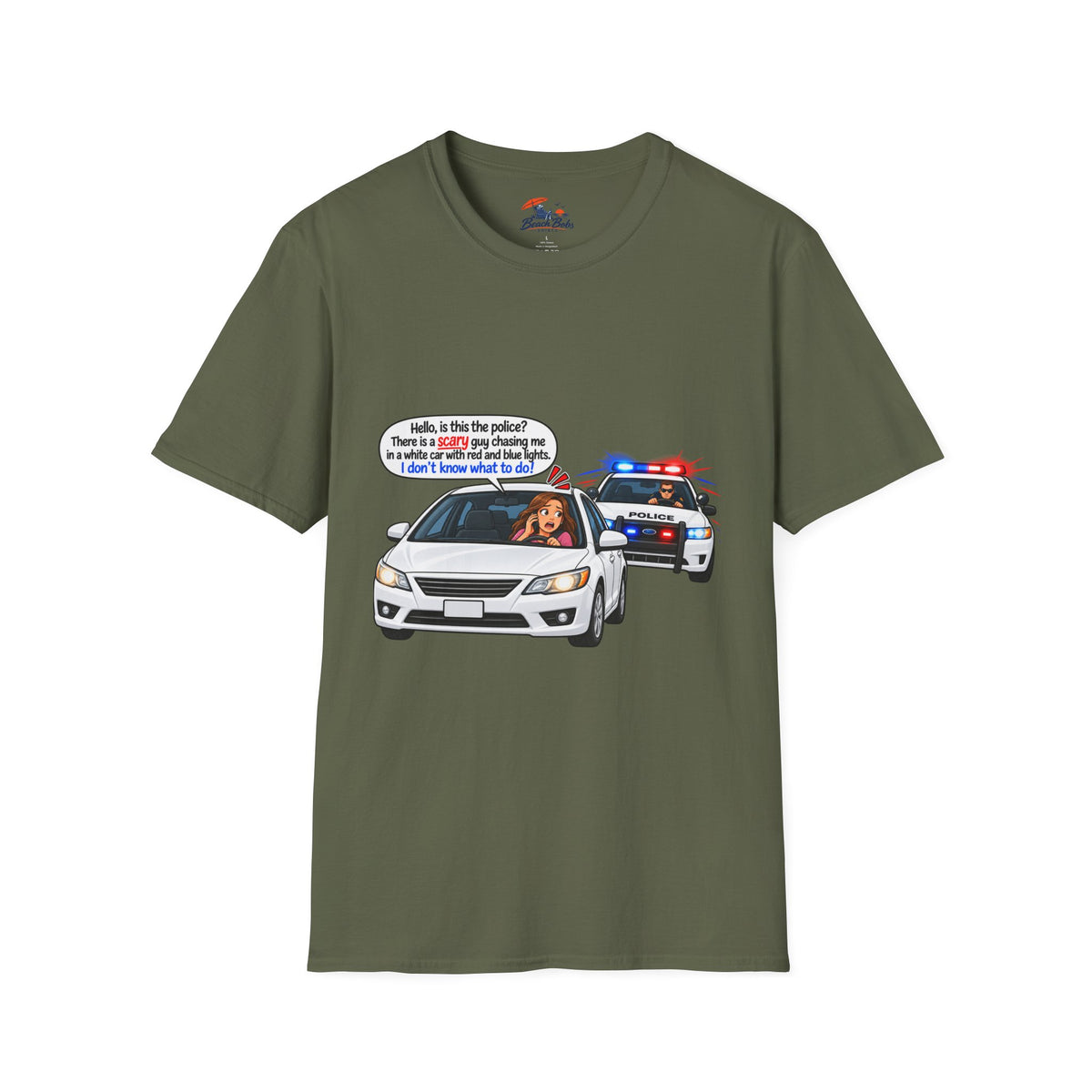 Funny Police Pull-Over Graphic Tee