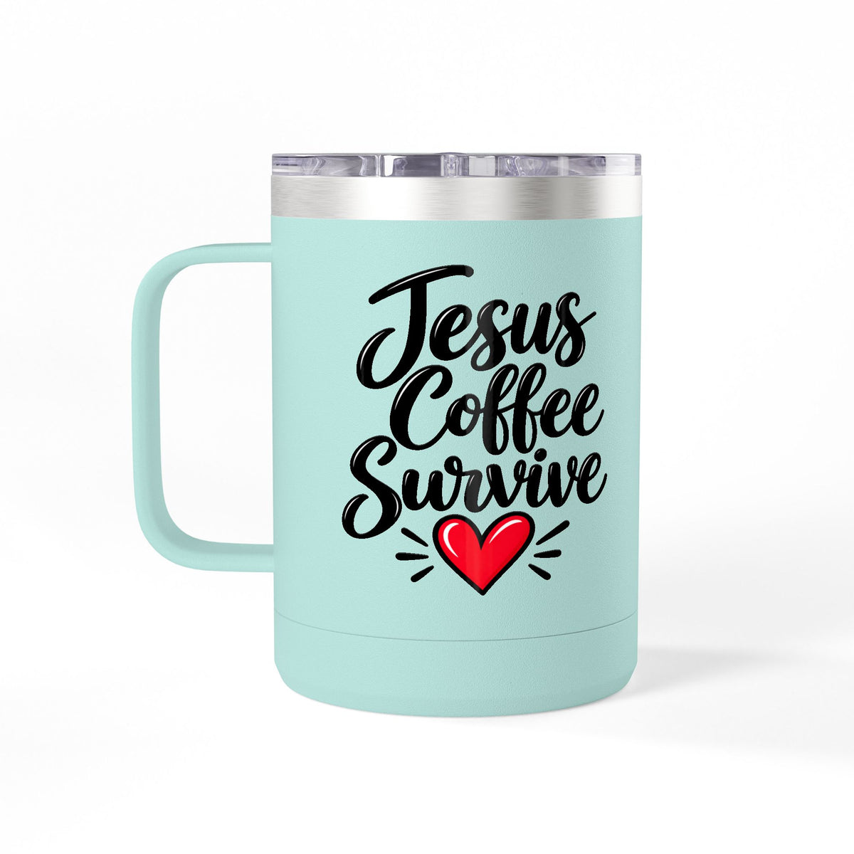 Coffee Tumbler – “I Go to Church… I Don’t Know Where the Little Demons Came From” Funny Mom Travel Mug, 15oz