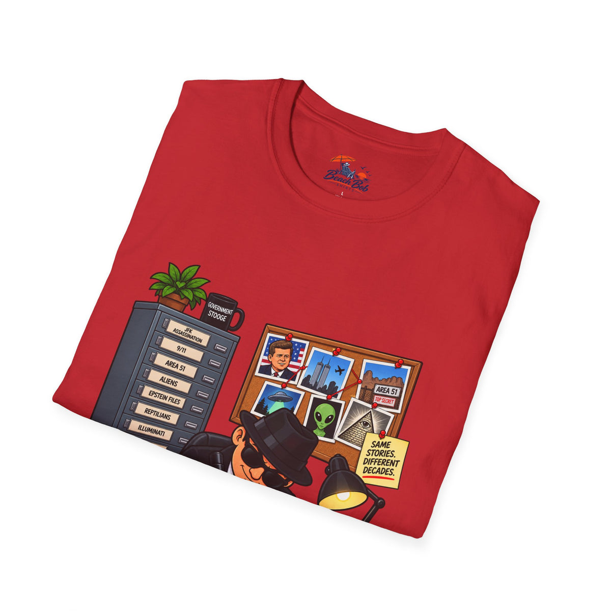 'Just Redact Everything' Conspiracy Theory Graphic T-Shirt