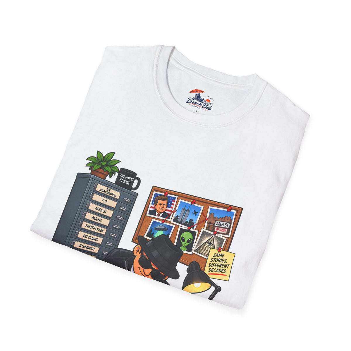 'Just Redact Everything' Conspiracy Theory Graphic T-Shirt