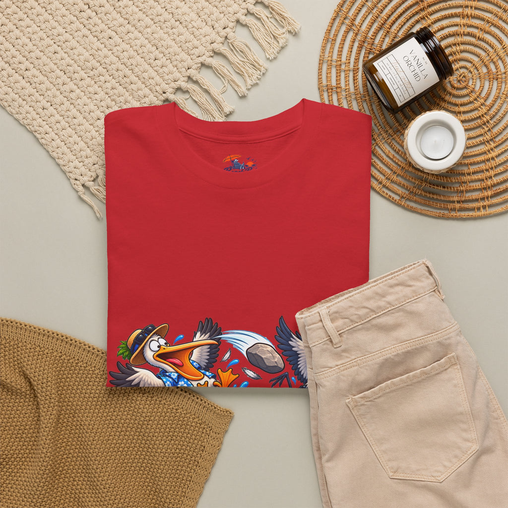 Two Birds One Stone Tropical Beach Graphic Tee