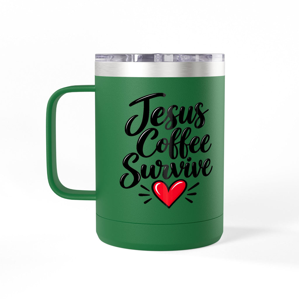 Coffee Tumbler – “I Go to Church… I Don’t Know Where the Little Demons Came From” Funny Mom Travel Mug, 15oz