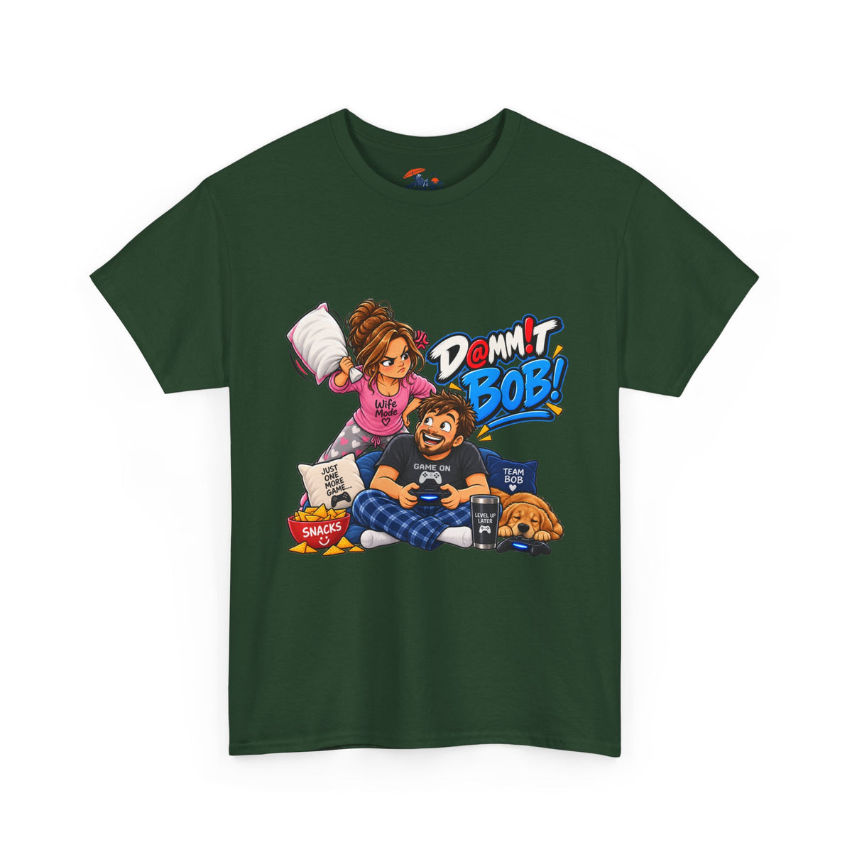 “Damn It Bob!” Couple Gaming Pillow Fight T-Shirt