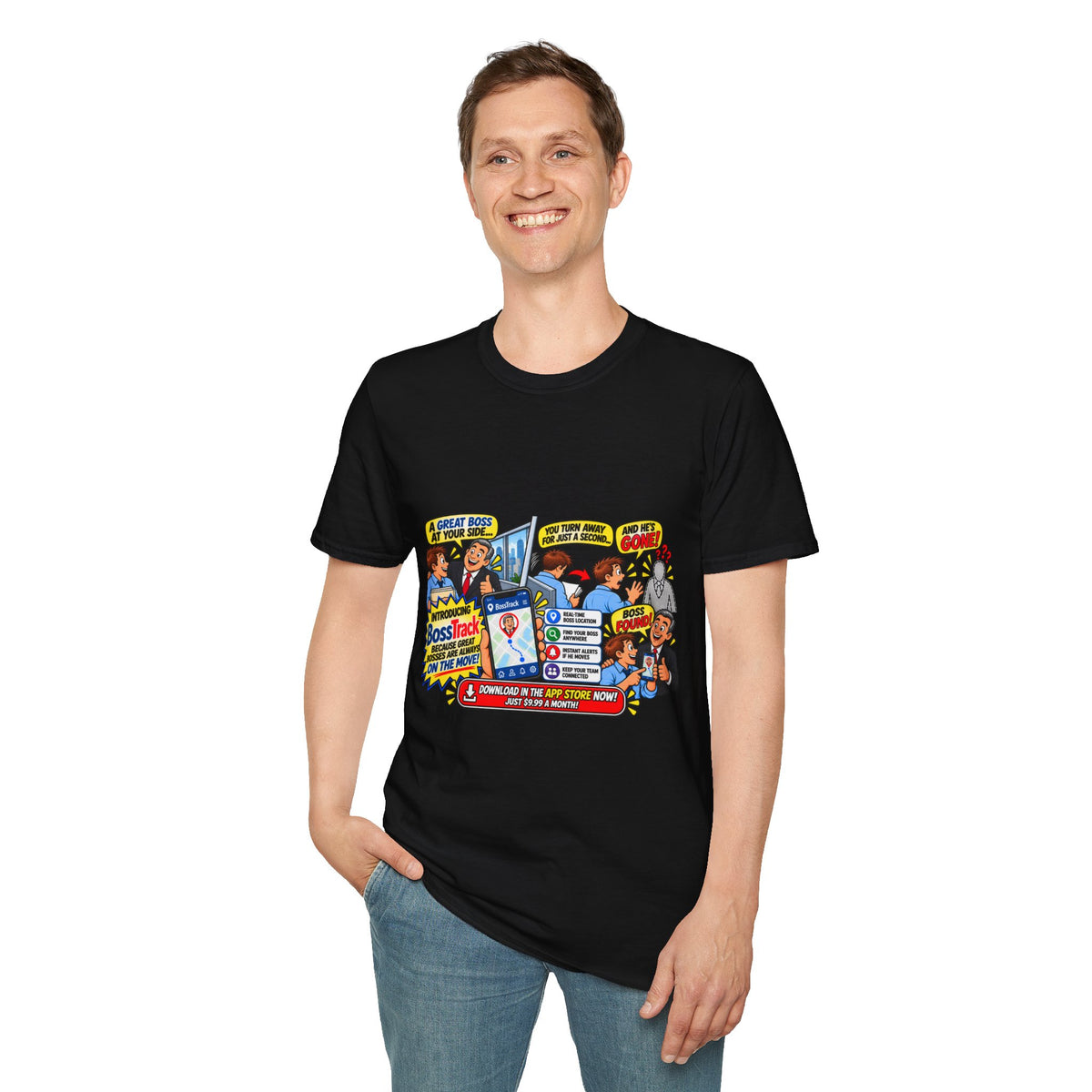 Funny Boss Tracker T-Shirt