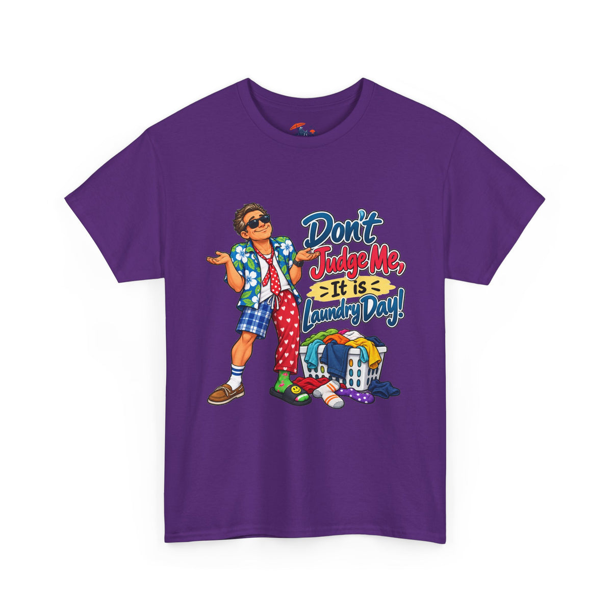 Laundry Day T‑Shirt — "Don't Judge Me, It’s Laundry Day!" Casual Graphic Tee