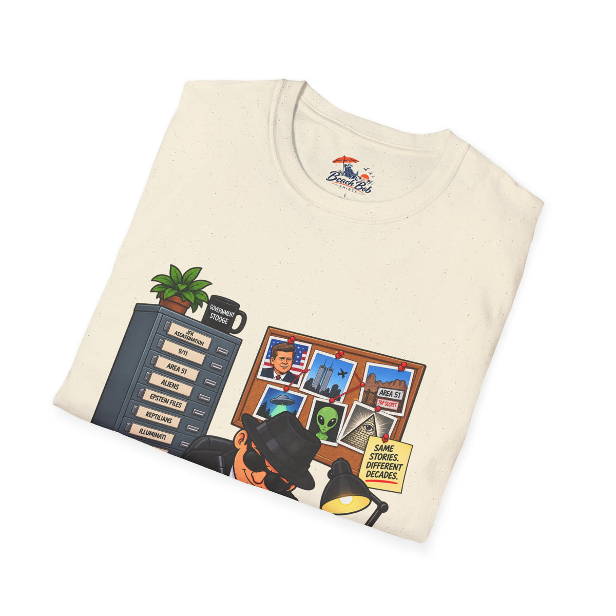 'Just Redact Everything' Conspiracy Theory Graphic T-Shirt