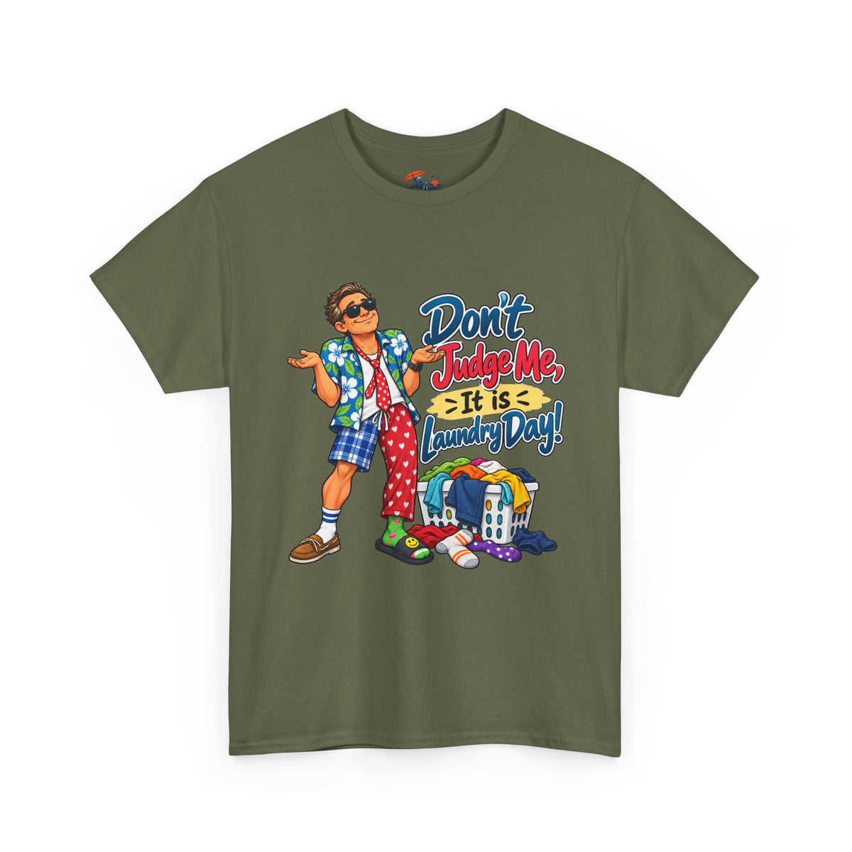 Laundry Day T‑Shirt — "Don't Judge Me, It’s Laundry Day!" Casual Graphic Tee