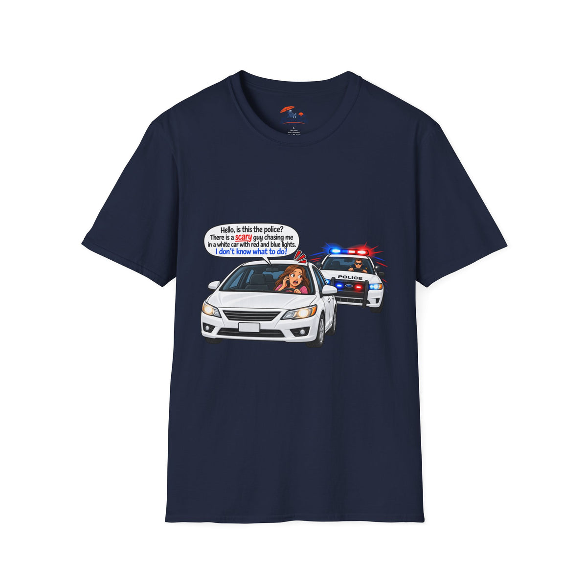 Funny Police Pull-Over Graphic Tee