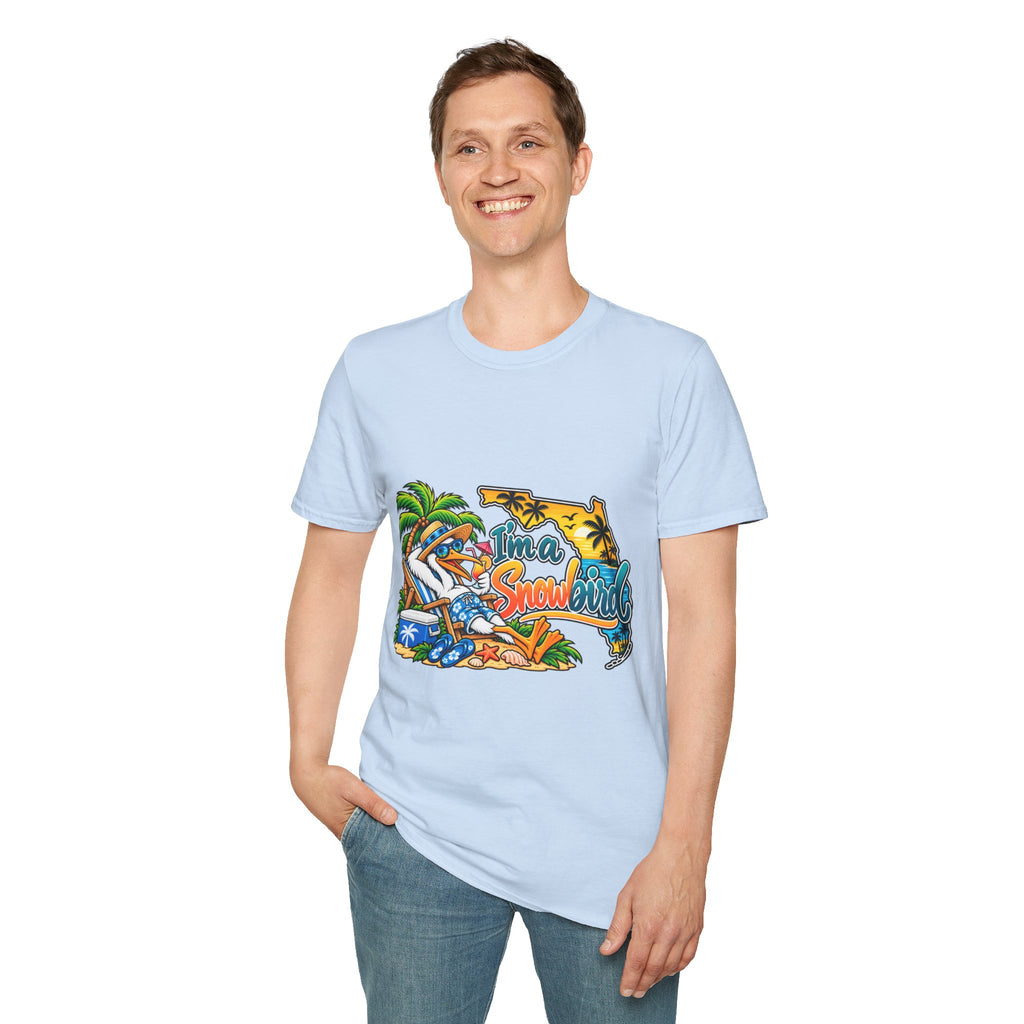 T-Shirt — 'I'm a Snowbird' Tropical Beach Graphic Tee
