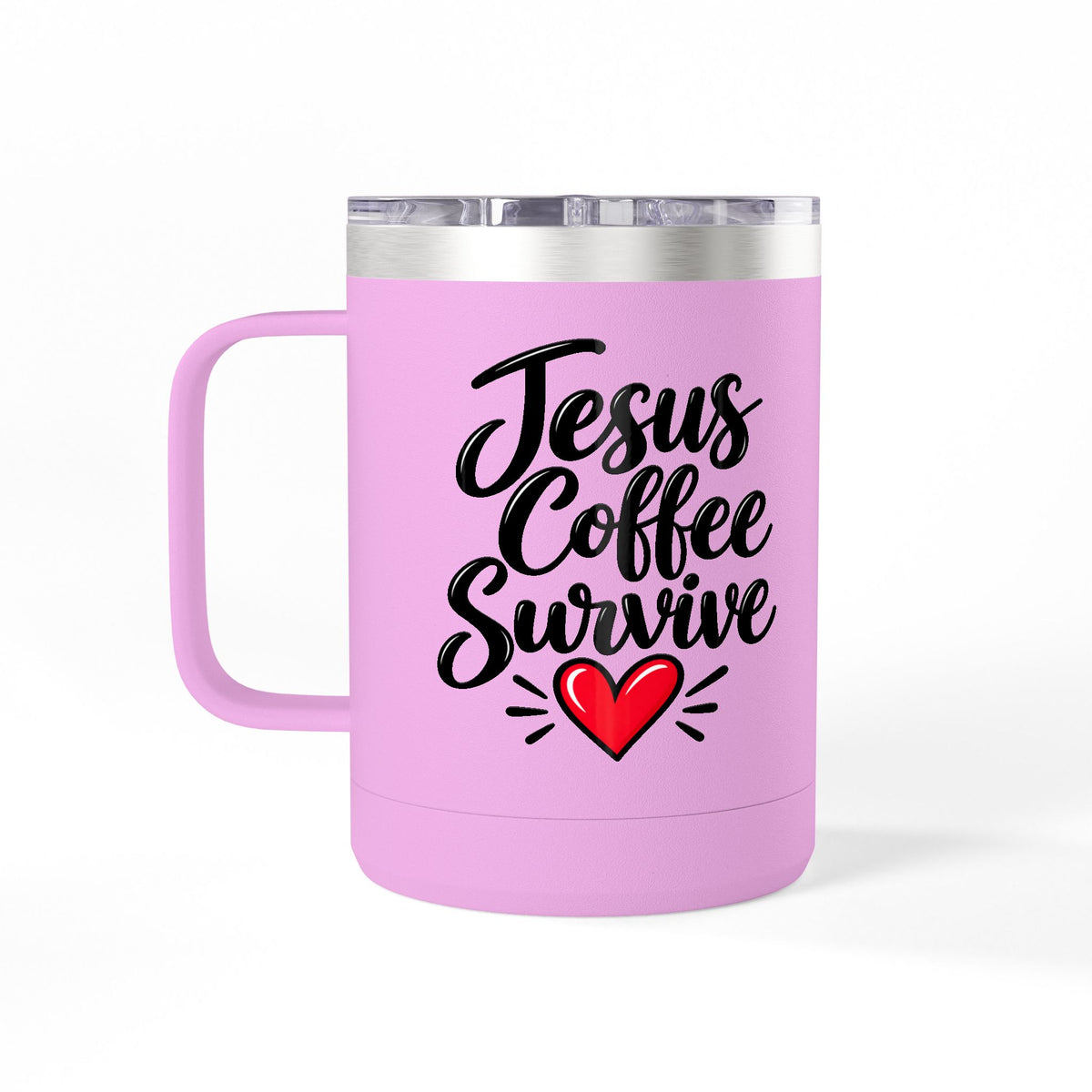 Coffee Tumbler – “I Go to Church… I Don’t Know Where the Little Demons Came From” Funny Mom Travel Mug, 15oz