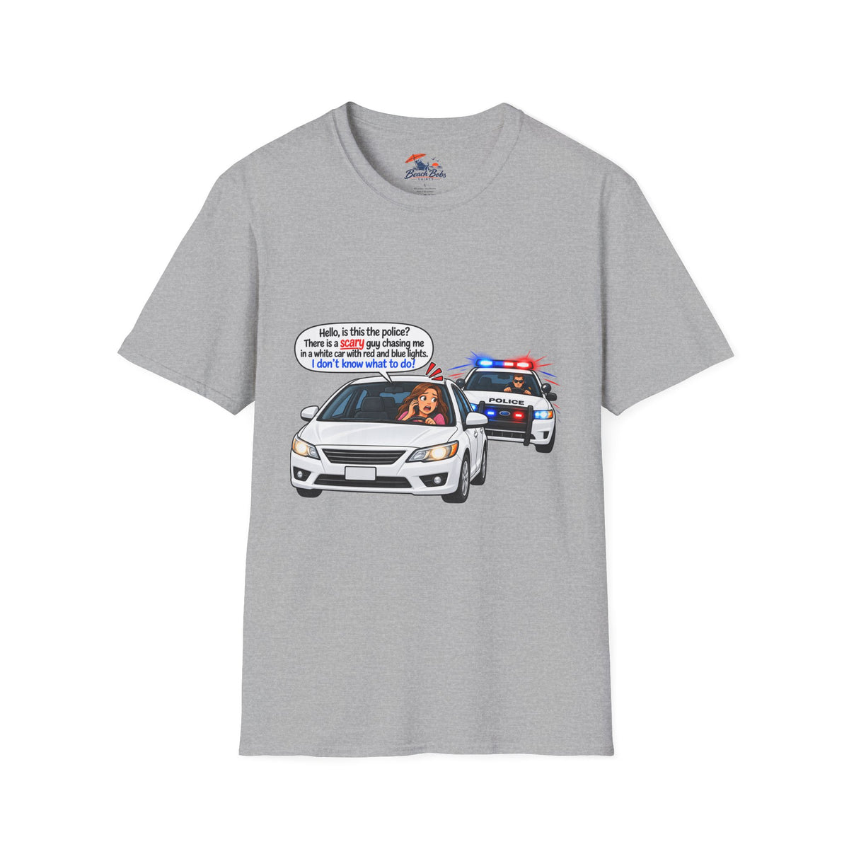 Funny Police Pull-Over Graphic Tee