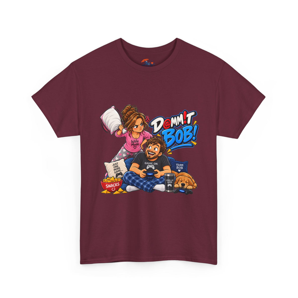 “Damn It Bob!” Couple Gaming Pillow Fight T-Shirt