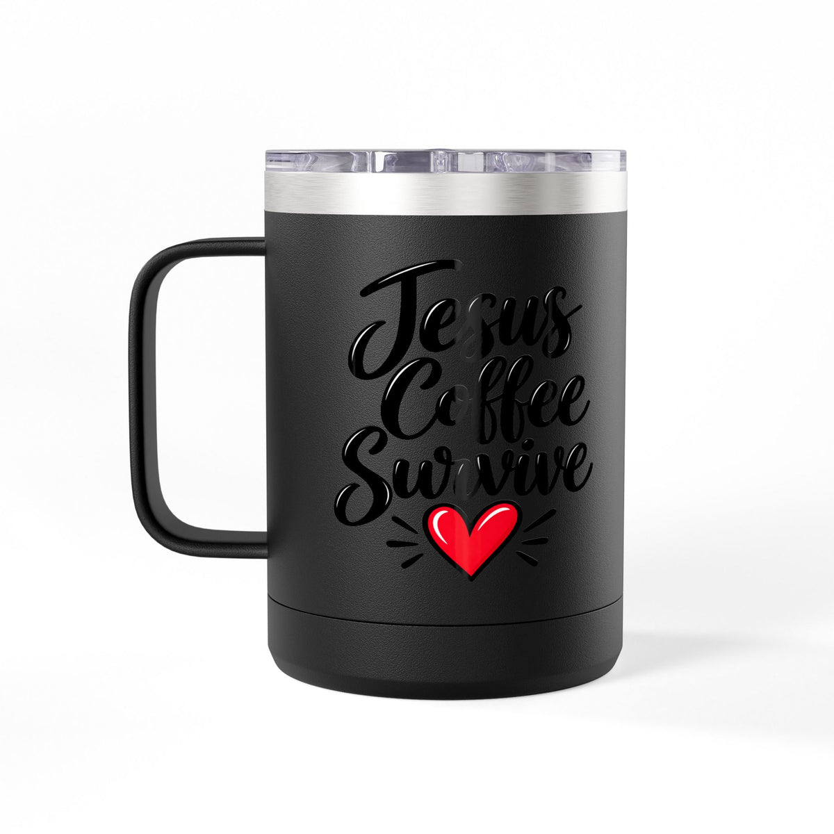 Coffee Tumbler – “I Go to Church… I Don’t Know Where the Little Demons Came From” Funny Mom Travel Mug, 15oz
