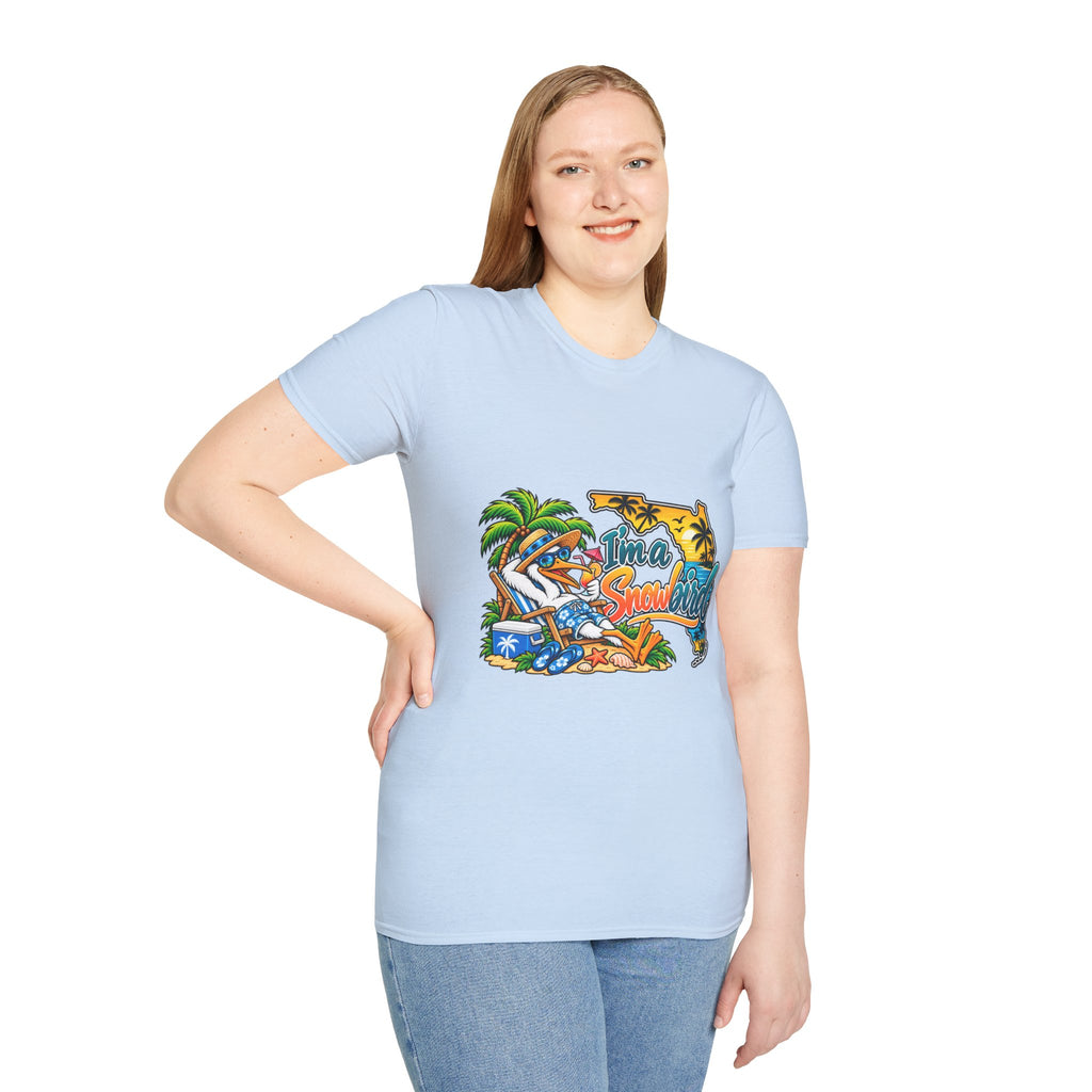 T-Shirt — 'I'm a Snowbird' Tropical Beach Graphic Tee
