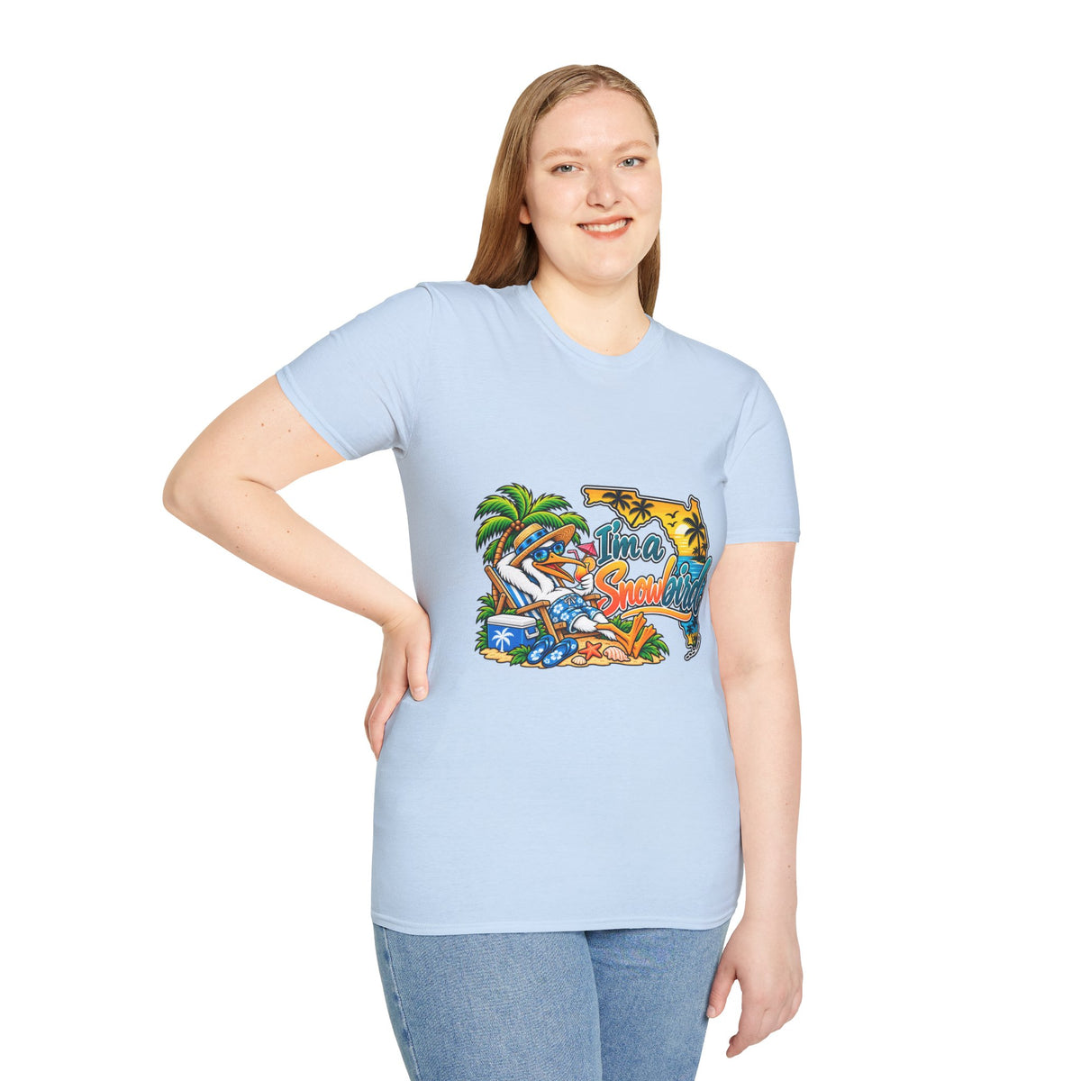 T-Shirt — 'I'm a Snowbird' Tropical Beach Graphic Tee
