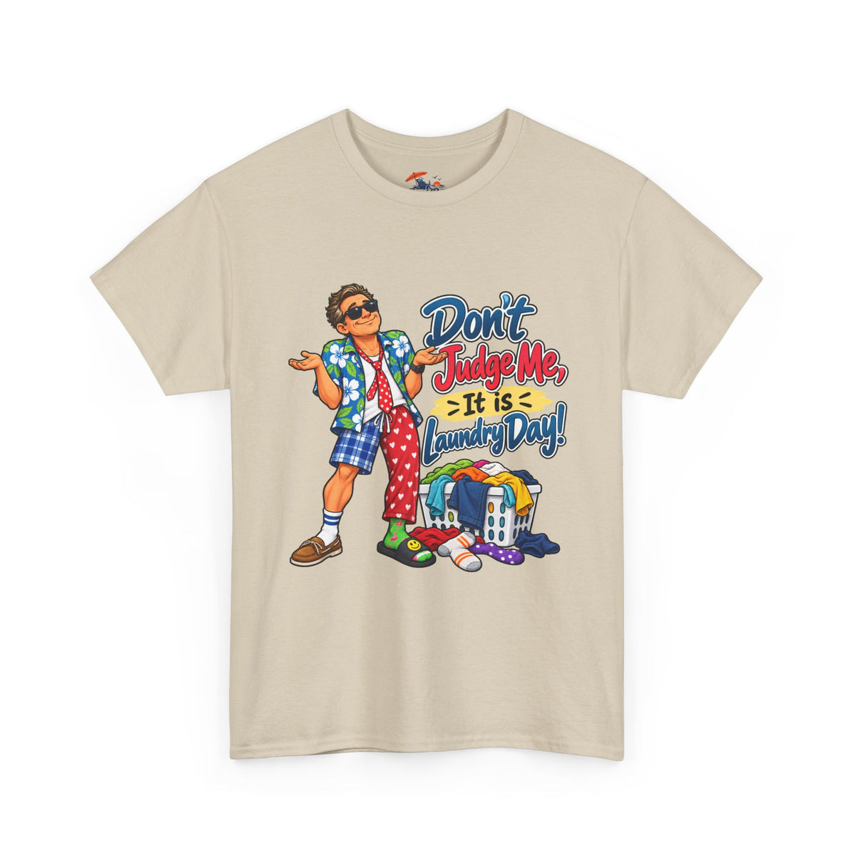 Laundry Day T‑Shirt — "Don't Judge Me, It’s Laundry Day!" Casual Graphic Tee