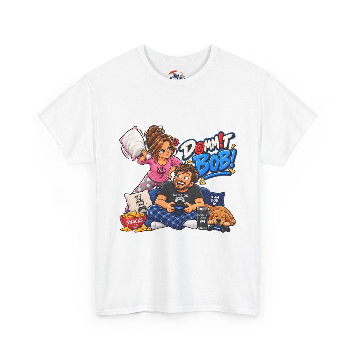“Damn It Bob!” Couple Gaming Pillow Fight T-Shirt