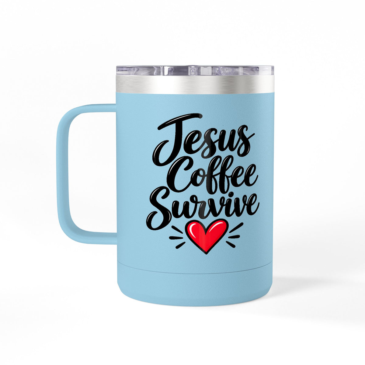 Coffee Tumbler – “I Go to Church… I Don’t Know Where the Little Demons Came From” Funny Mom Travel Mug, 15oz