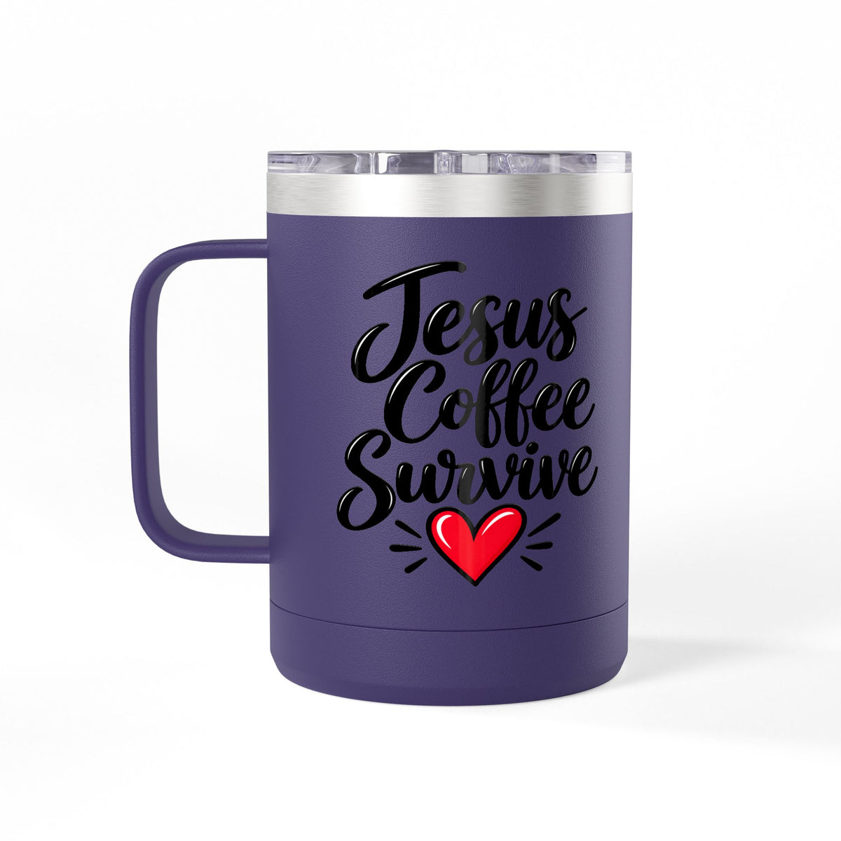 Coffee Tumbler – “I Go to Church… I Don’t Know Where the Little Demons Came From” Funny Mom Travel Mug, 15oz