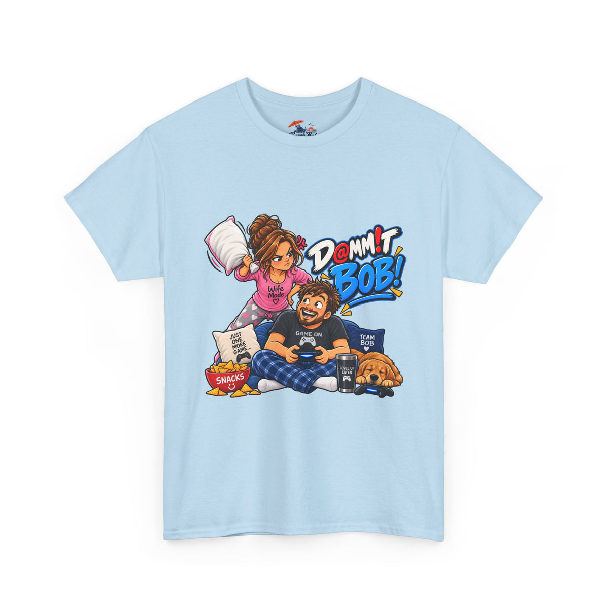“Damn It Bob!” Couple Gaming Pillow Fight T-Shirt